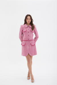 Pembe Dokulu Mini Etek
